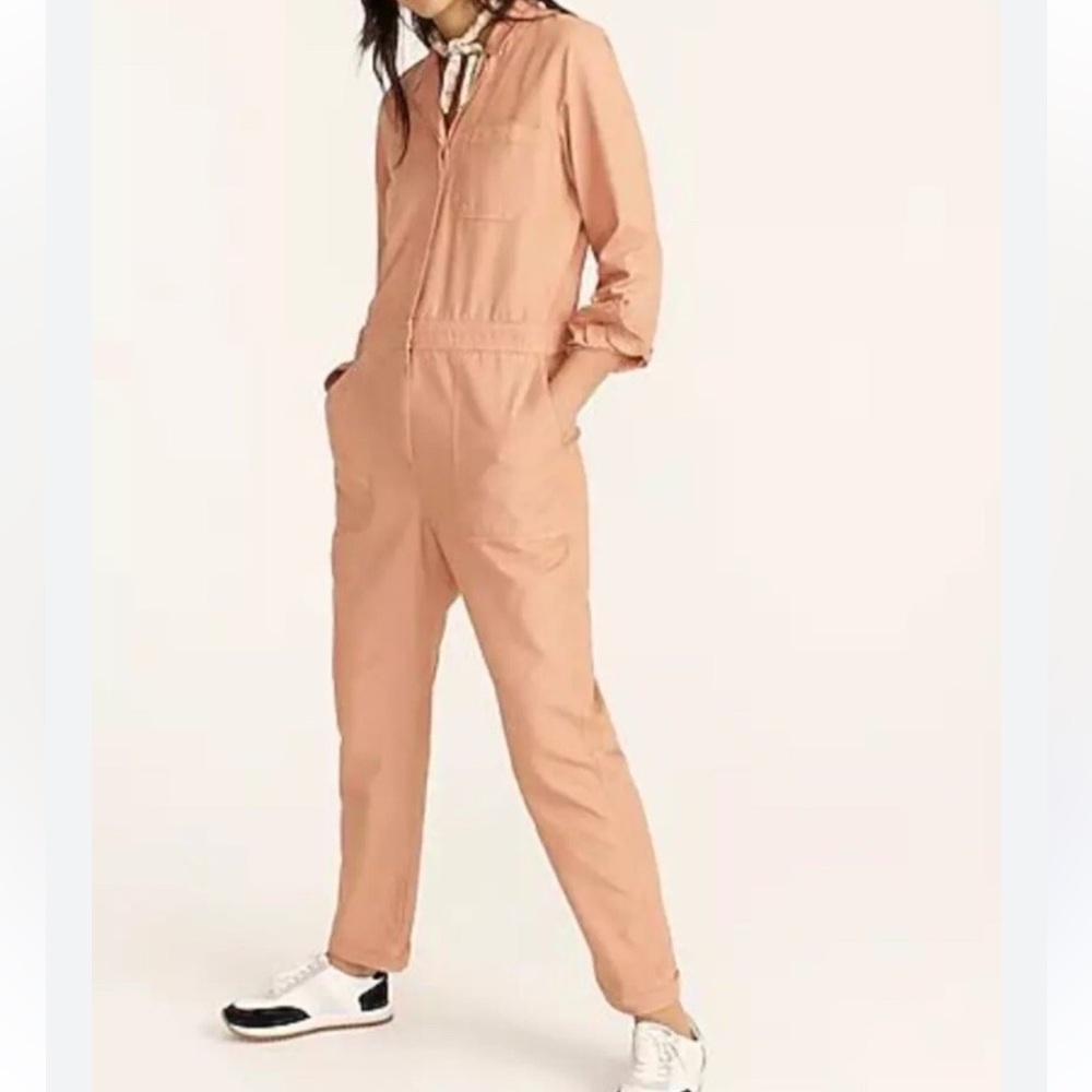J Crew Women’s Foundry Chino Coveralls Peach Jumpsuit Size 2